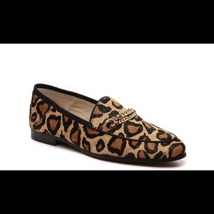 Sam Edelman Tan & Black Leopard Loafers